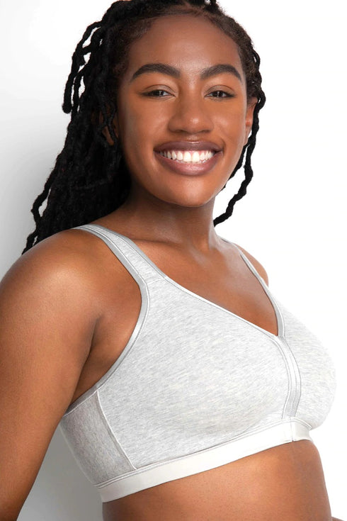 Curvy Couture  Cotton Luxe Front And Back Close Wireless Bra